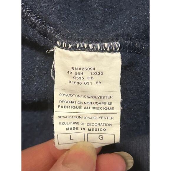 Champion Navy Sweatpants w/ Ankle Zips Men's Size Large - Picture 6 of 7